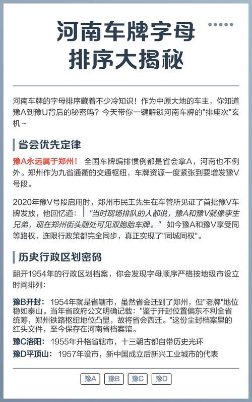 河南车牌号字母排序,河南车牌号字母排序怎么定的