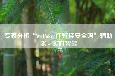 专家分析“WePoker作弊挂安全吗	”辅助器 - 实时智能